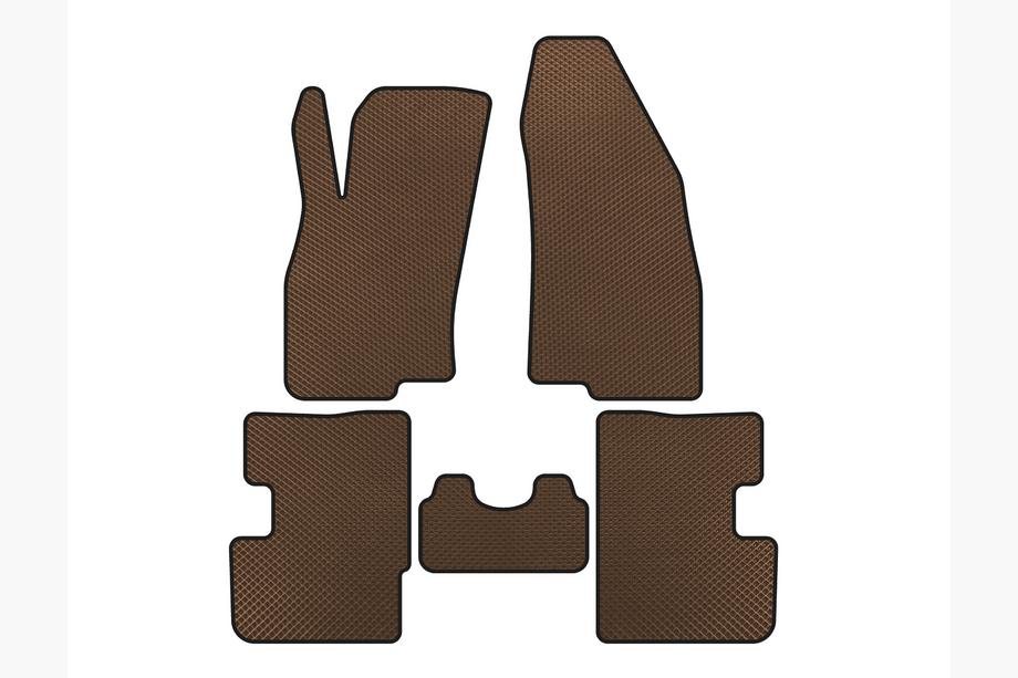 Fiat Punto Grande/EVO 2006-2018 EVA Floor Mats (2011-2018, HB, 3-Door, Brown) Image