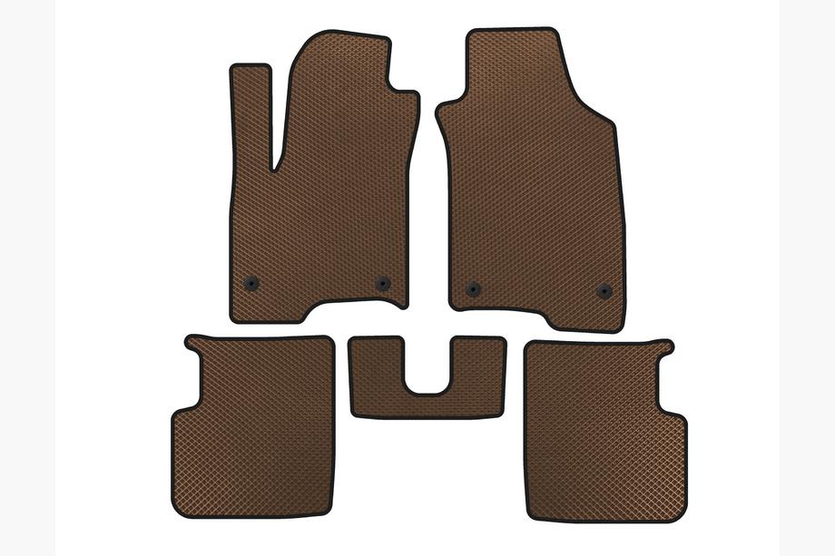 Fiat Panda 2011-2023 EVA Floor Mats (Brown) Image