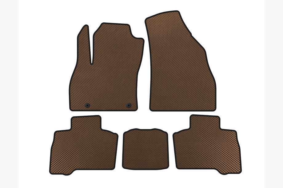 Fiat Fiorino/Qubo 2008-2024 EVA Floor Mats (for Qubo, 2016+, Brown) Image