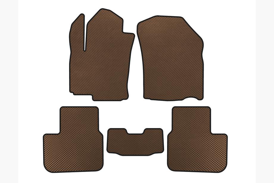 Fiat Sedici 2006-2014 EVA Floor Mats (HB, Brown) Image
