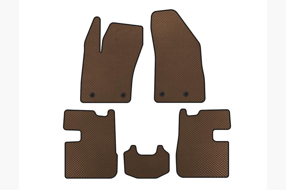 Fiat Tipo 2016- EVA Floor Mats (SD, Brown) Image