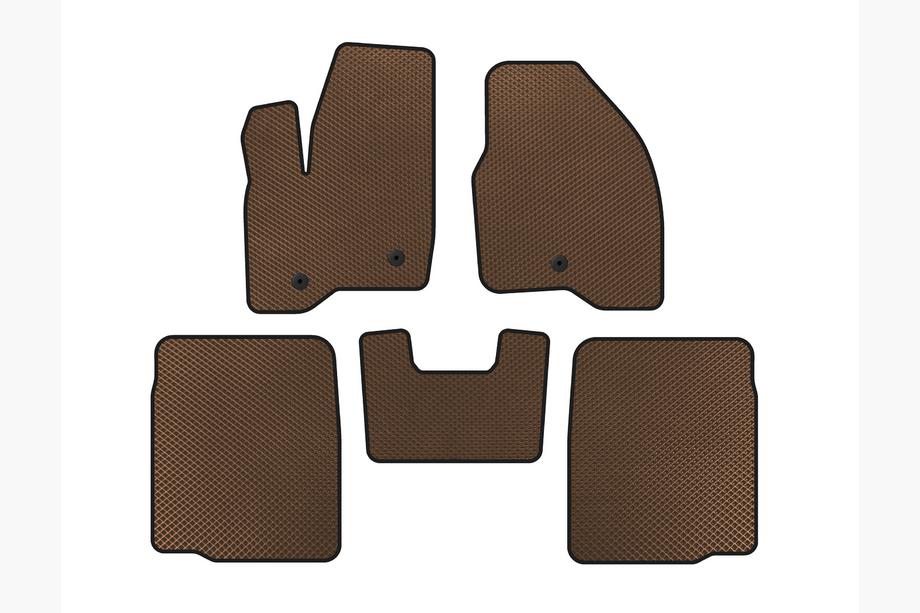 Ford Explorer 2011-2019 EVA Floor Mats (2 Rows, 2011-2015, Brown) Image