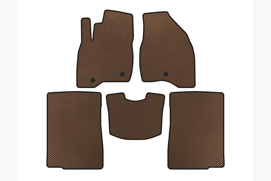 Ford Explorer 2011-2019 EVA Floor Mats (2015-2017, 2 Rows, 7-Seater, Brown) Image