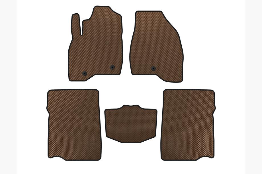 Ford Explorer 2011-2019 EVA Floor Mats (2017-2019, 2nd Row, 7-Seater, Brown) Image