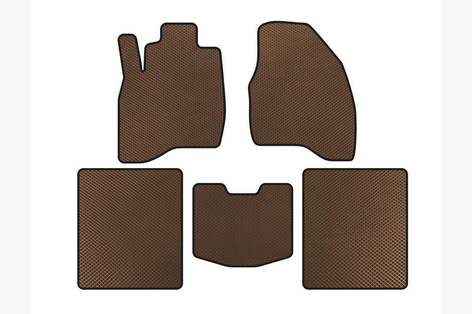 Ford Explorer 2011-2019 EVA Floor Mats (2015-2019, 5-Seater, Brown) Image