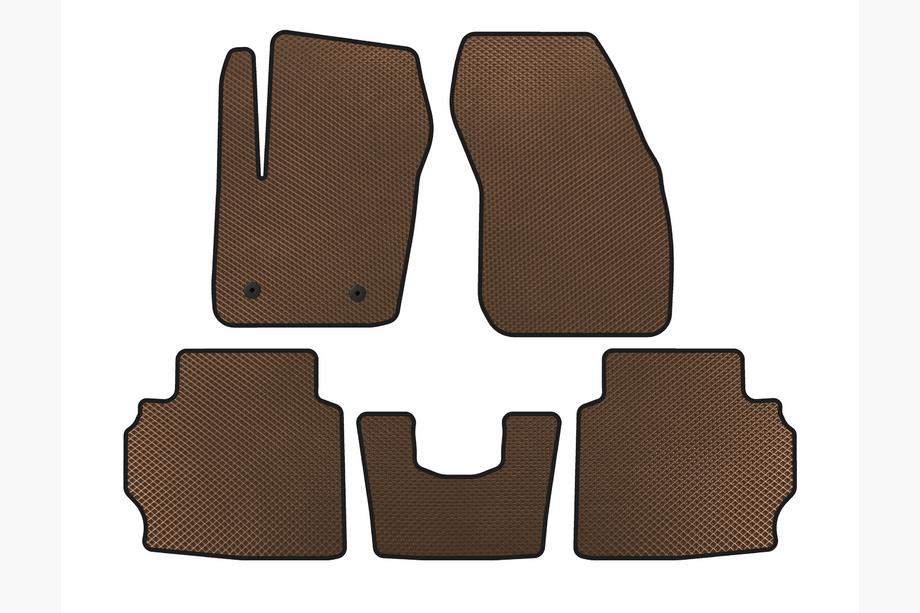 Ford Mondeo 2014-2022 EVA Floor Mats (LB, Brown) Image