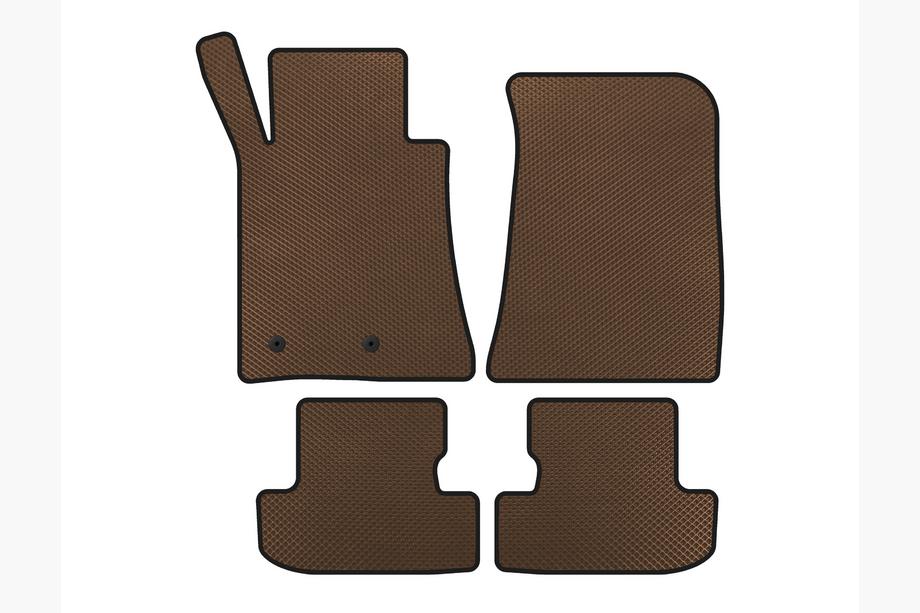 Ford Mustang 2015-2023 EVA Floor Mats (Coupe, Brown) Image