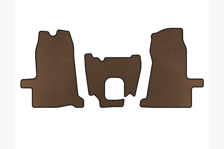 Ford Transit 2000–2014 EVA Floor Mats (2000-2006, 1+1, Manual, Brown) Image