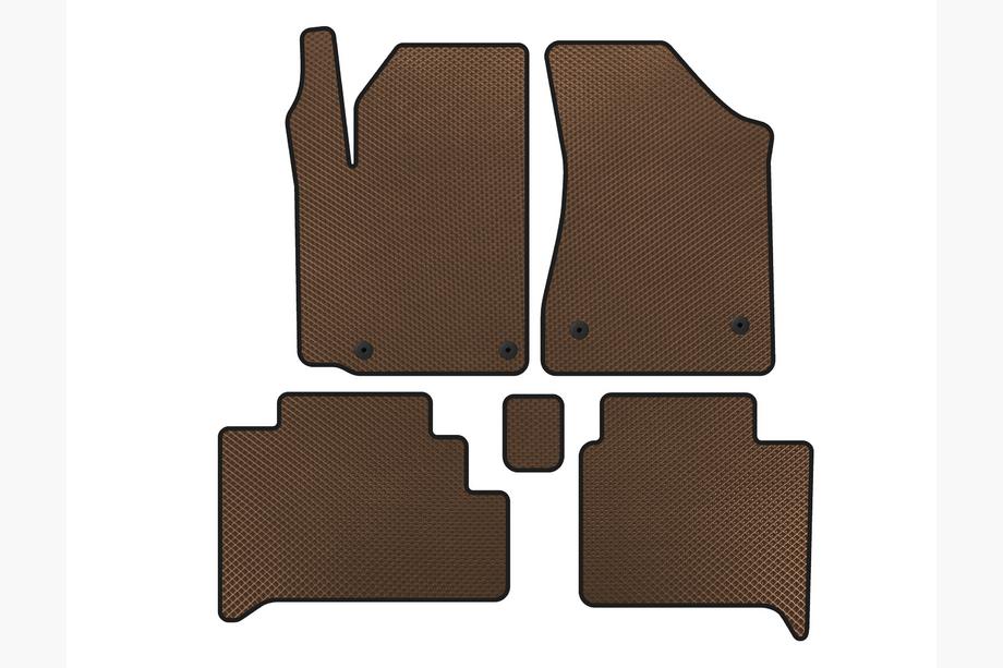 Geely GC-5 2010-2015 EVA Floor Mats (HB, Brown) Image