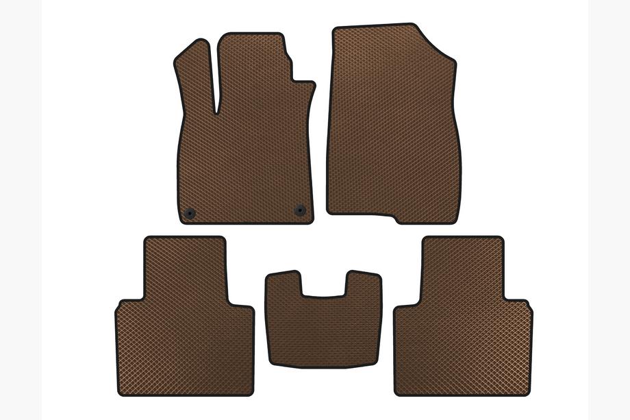 Honda Accord X 2017-2022 EVA Floor Mats (SD, Brown) Image