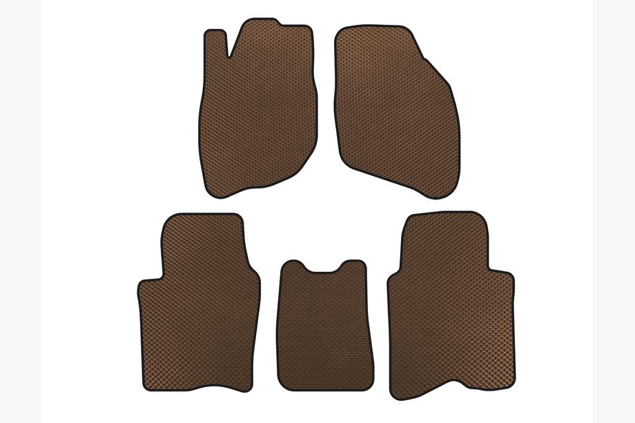 Honda City 2002-2008 EVA Floor Mats (SD, Brown) Image