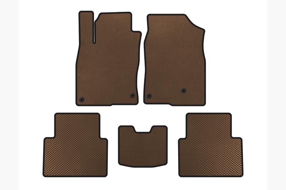 Honda Civic Sedan X 2016-2021 EVA Floor Mats (SD, Brown) Image