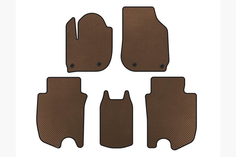 Honda FIT/Jazz 2014–2020 EVA Floor Mats (HB, Hybrid, Brown) Image
