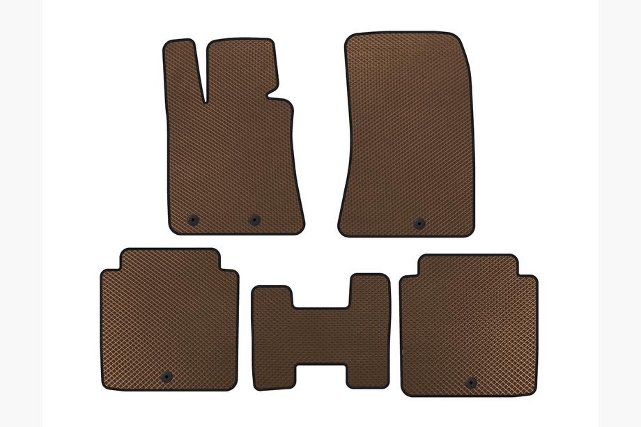 Hyundai Equus 2009-2016 EVA Floor Mats (Brown) Image