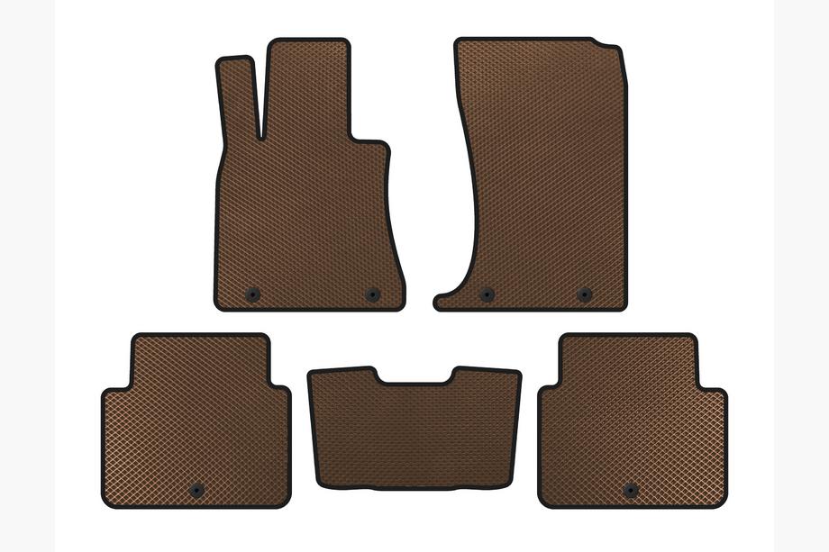 Hyundai Genesis DH 2013-2016 EVA Floor Mats (SD, Brown) Image