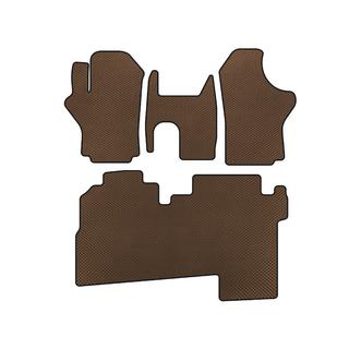 EVA Floor Mats (2004-2007, 2 Rows, 8-Seater, Brown) Hyundai H200, H1, Starex 1998-2007