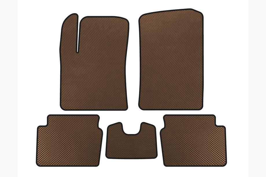 Hyundai I-10 2008-2013 EVA Floor Mats (HB, Brown) Image