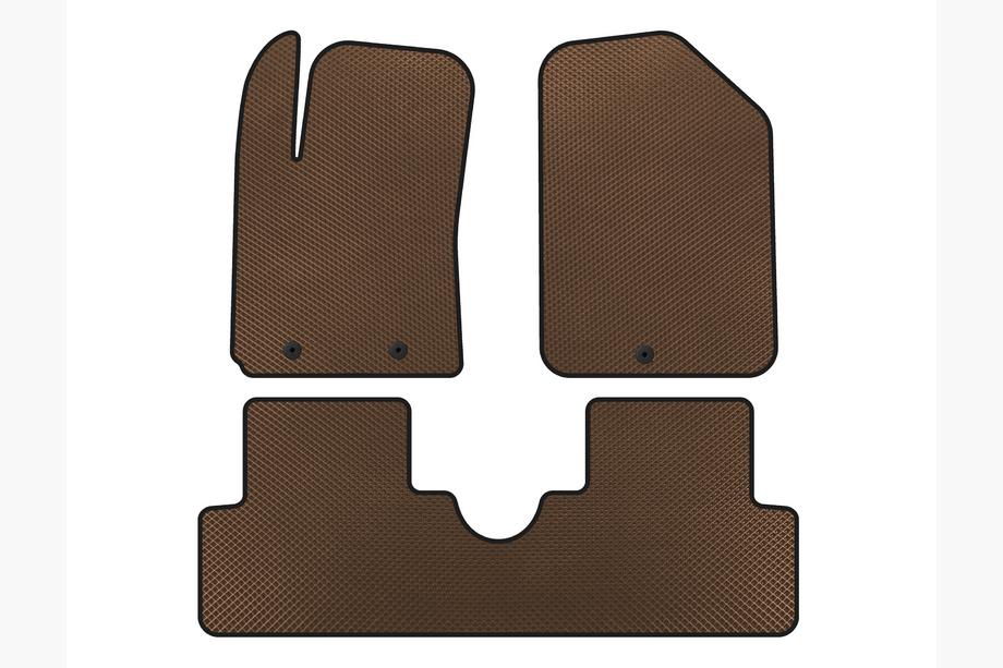Hyundai I-10 2014-2017 EVA Floor Mats (HB, Brown) Image