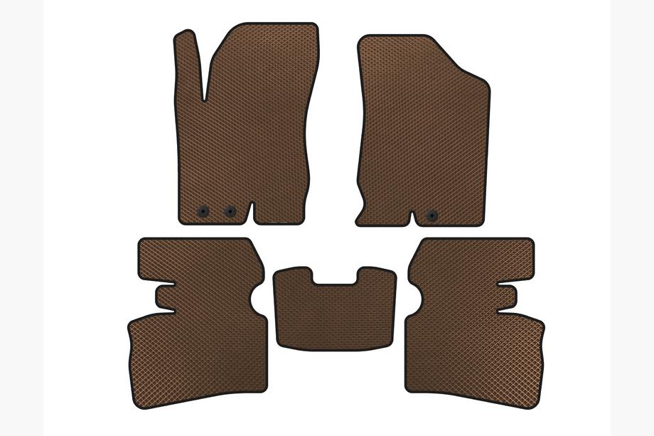 Hyundai I-30 2007-2011 EVA Floor Mats (SW, Brown) Image