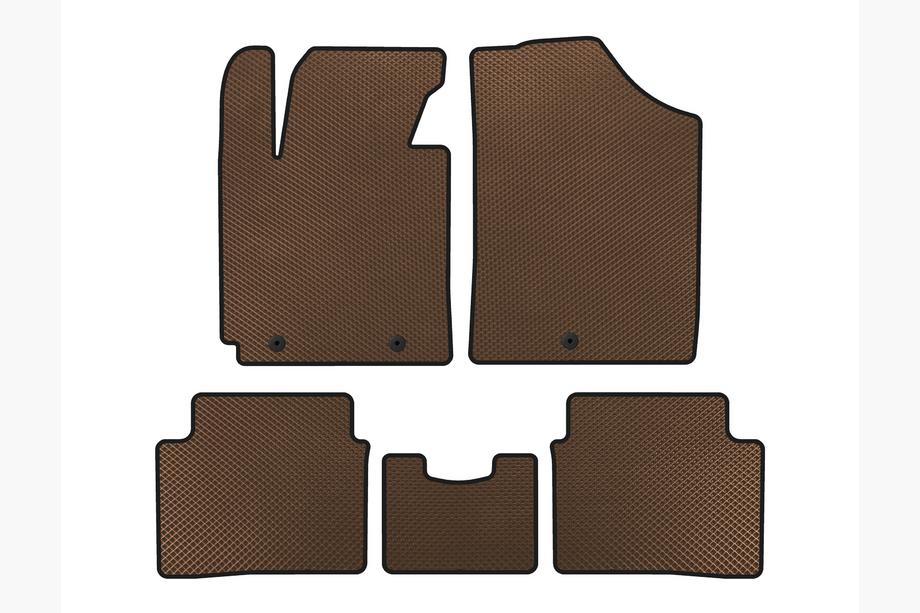 Hyundai Veloster 2011-2017 EVA Floor Mats (Brown) Image