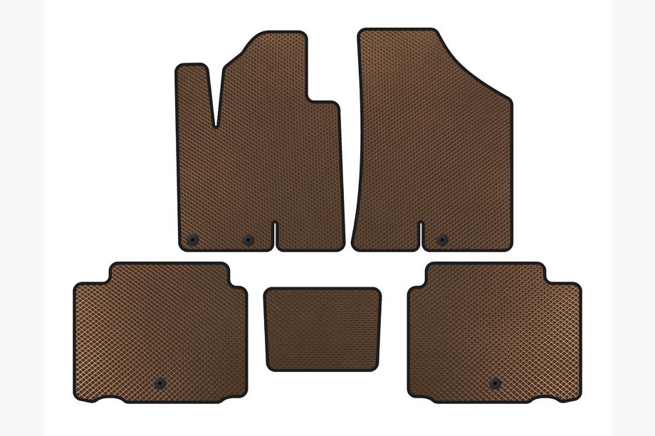 Hyundai IX55 2007-2012 EVA Floor Mats (Brown) Image