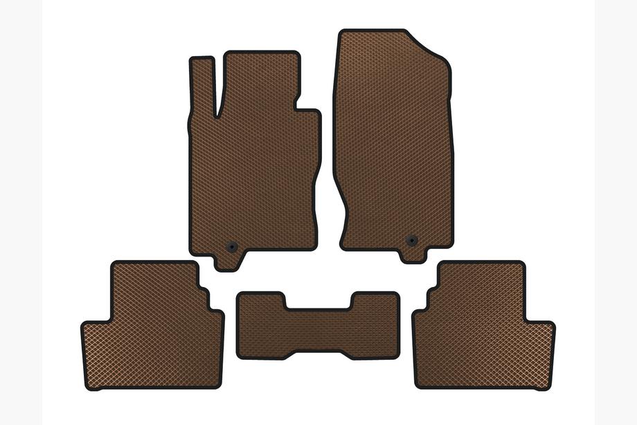 Infiniti G25/G35/37 (V36/CV36) 2006-2015 EVA Floor Mats (G35 S, Coupe, Brown) Image