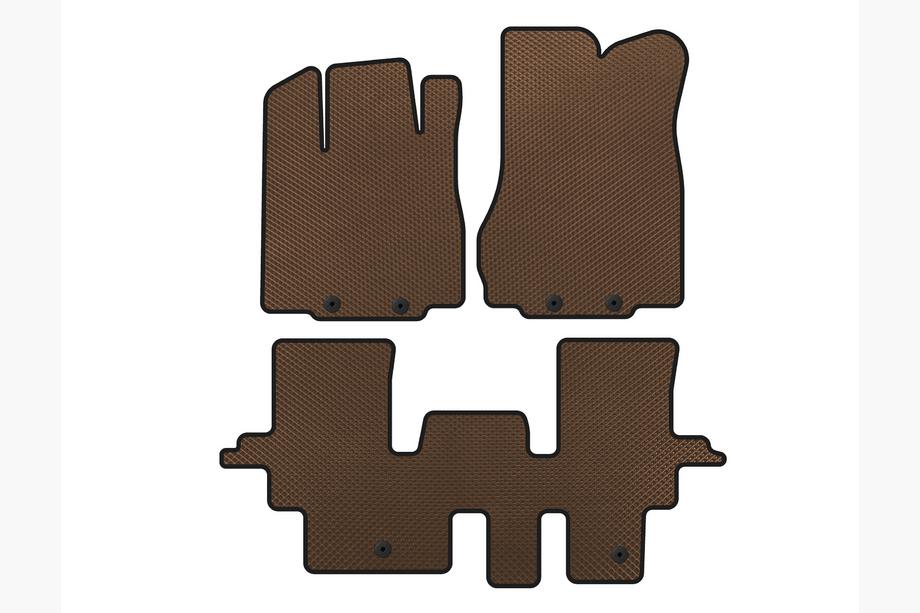 Infiniti QX60 2016-2021 EVA Floor Mats (2 Rows, Brown) Image