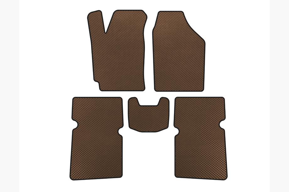 JAC J5 2011-2019 EVA Floor Mats (SD, Brown) Image