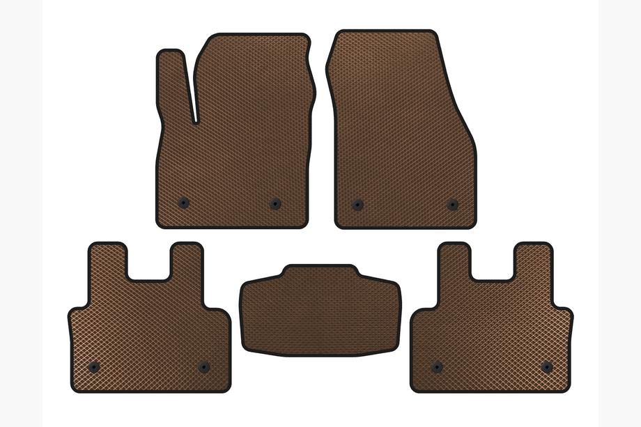Jaguar E-Pace 2017-2024 EVA Floor Mats (Brown) Image