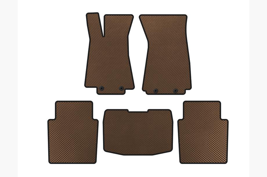 Jaguar XJ 2003-2009 EVA Floor Mats (SD, Brown) Image