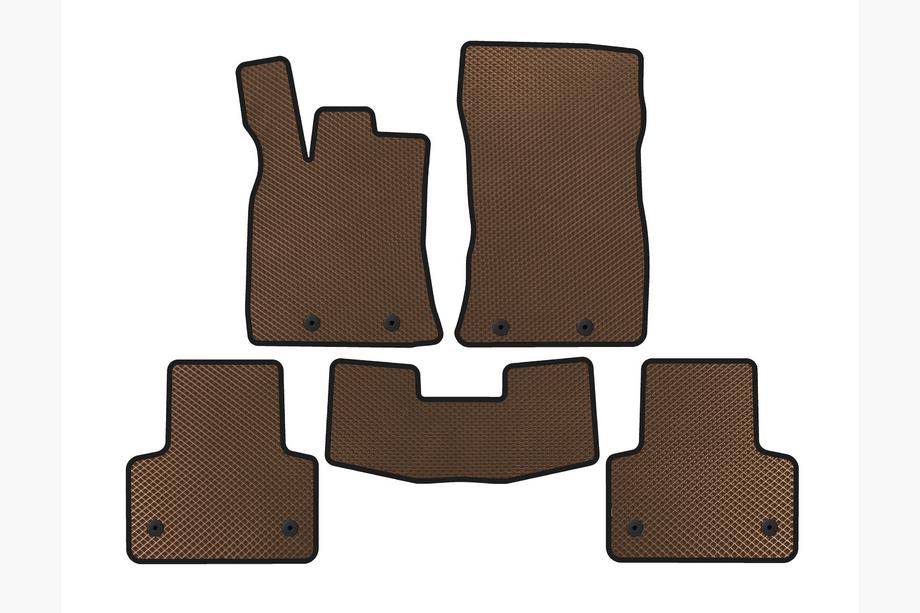 Jaguar XJ 2010- EVA Floor Mats (Short, Brown) Image