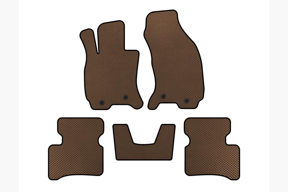 Jaguar X-Type 2001-2009 EVA Floor Mats (SD, Floor-Mounted Accelerator, Brown) Image