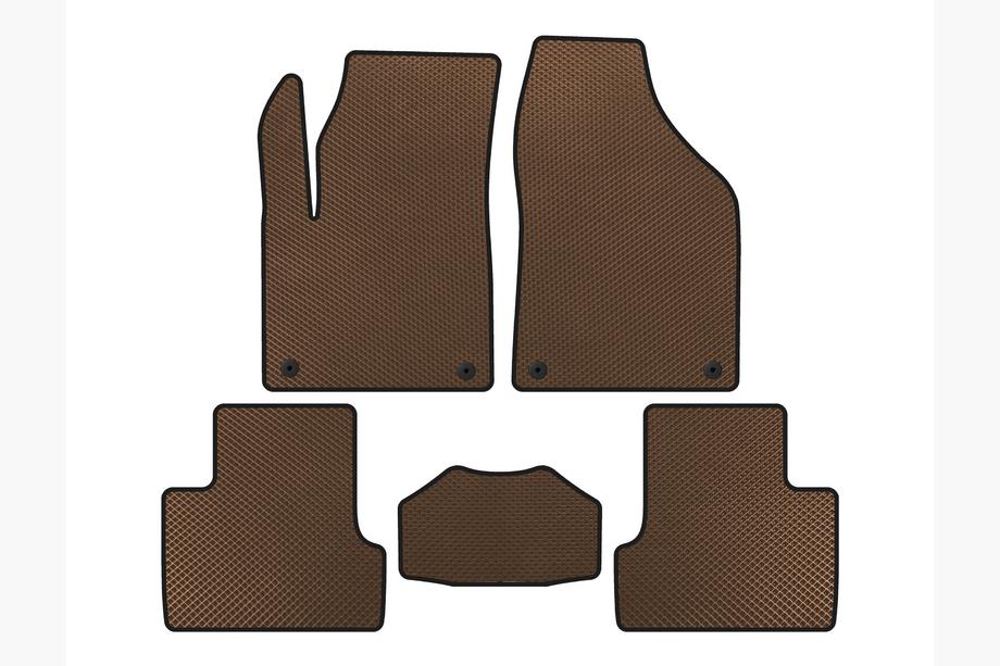 Jeep Cherokee KL 2013- EVA Floor Mats (2018+, Brown) Image