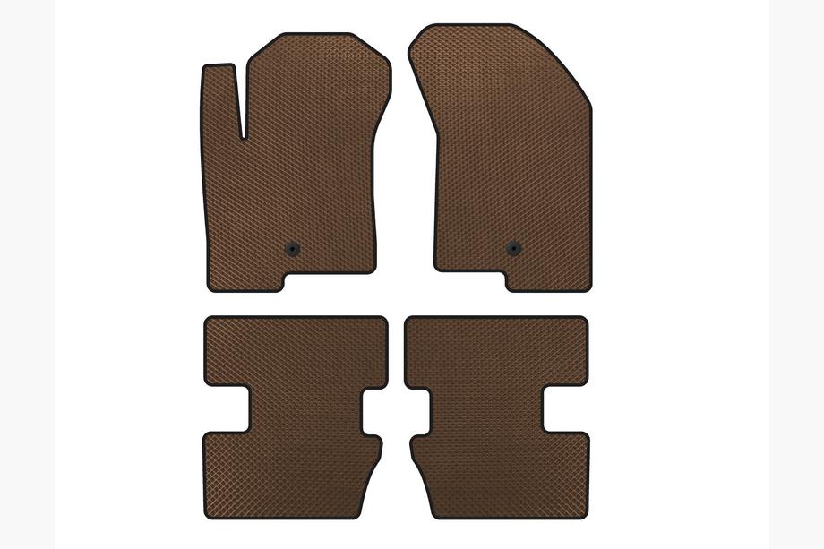 Jeep Compass 2006-2016 EVA Floor Mats (2006-2011, Brown) Image