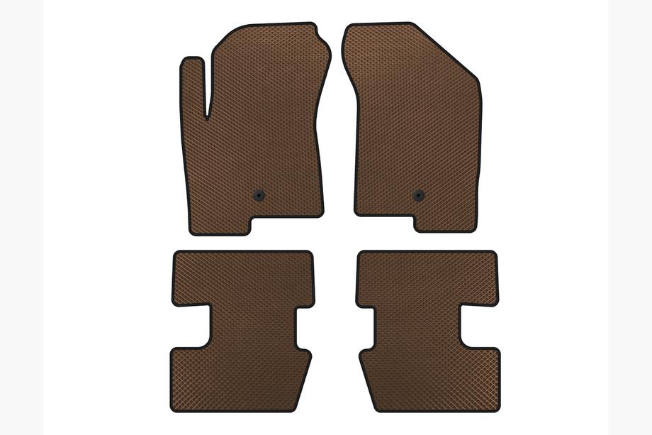 Jeep Compass 2006-2016 EVA Floor Mats (2011-2016, Brown) Image
