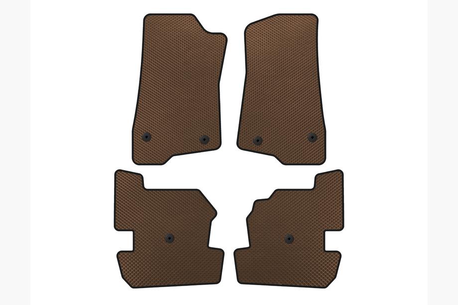Jeep Wrangler 2018- EVA Floor Mats (Brown) Image