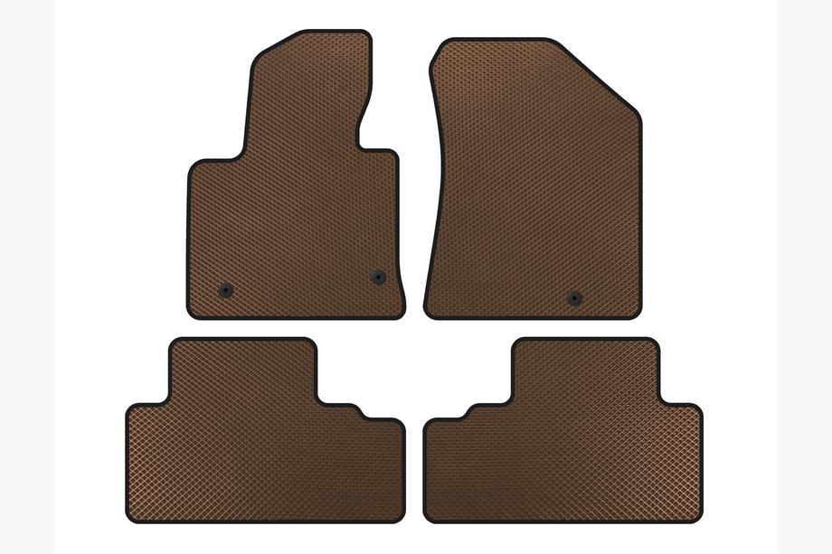 Kia Carens 2012- EVA Floor Mats (Brown) Image