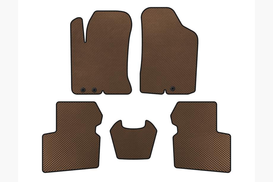 Kia Cerato 2 2010-2013 EVA Floor Mats (SD, Brown) Image
