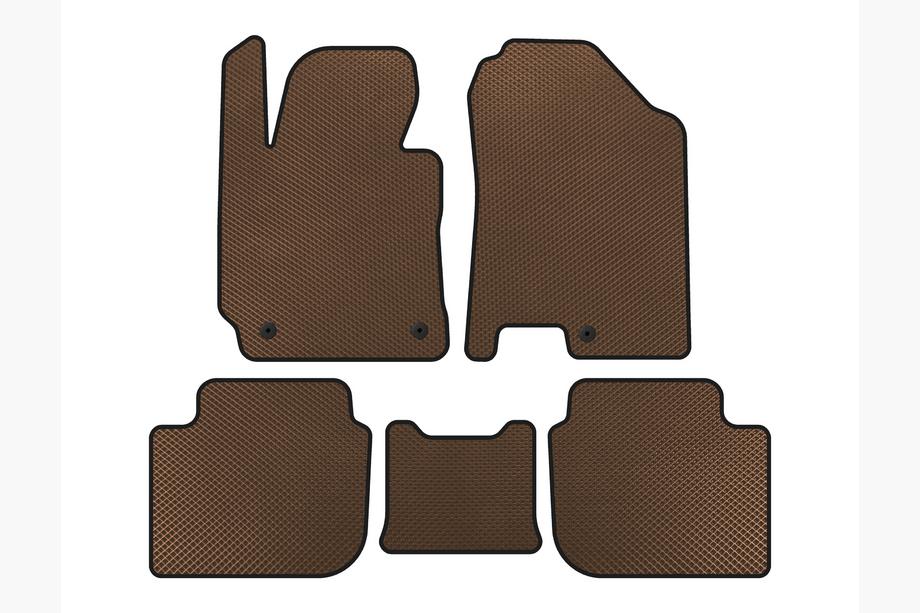 Kia Cerato 3 2013-2018 EVA Floor Mats (SD, Brown) Photo 1