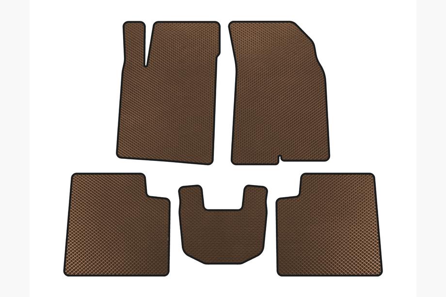 Kia Opirus 2003-2010 EVA Floor Mats (Brown) Image