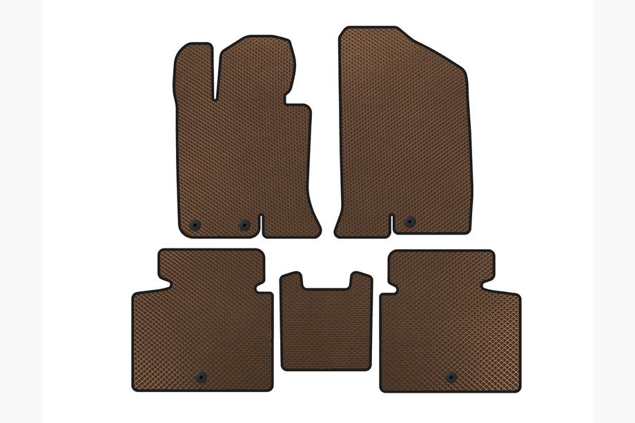 Kia Optima 2010-2016 EVA Floor Mats V-2 (SD, Brown) Image