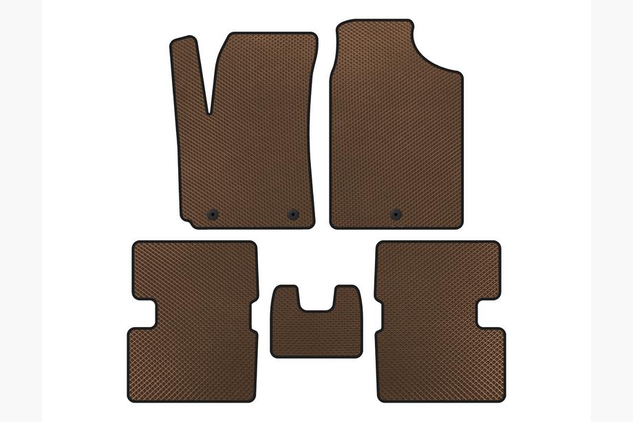 Kia Picanto 2016- EVA Floor Mats (HB, Brown) Image