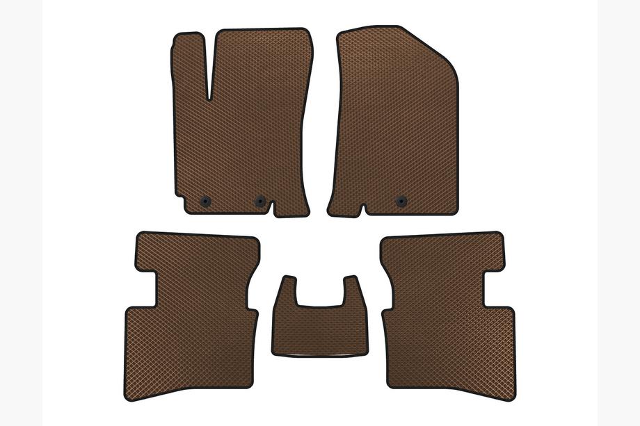 Kia Rio 2012-2017 EVA Floor Mats V2 (Brown) Image