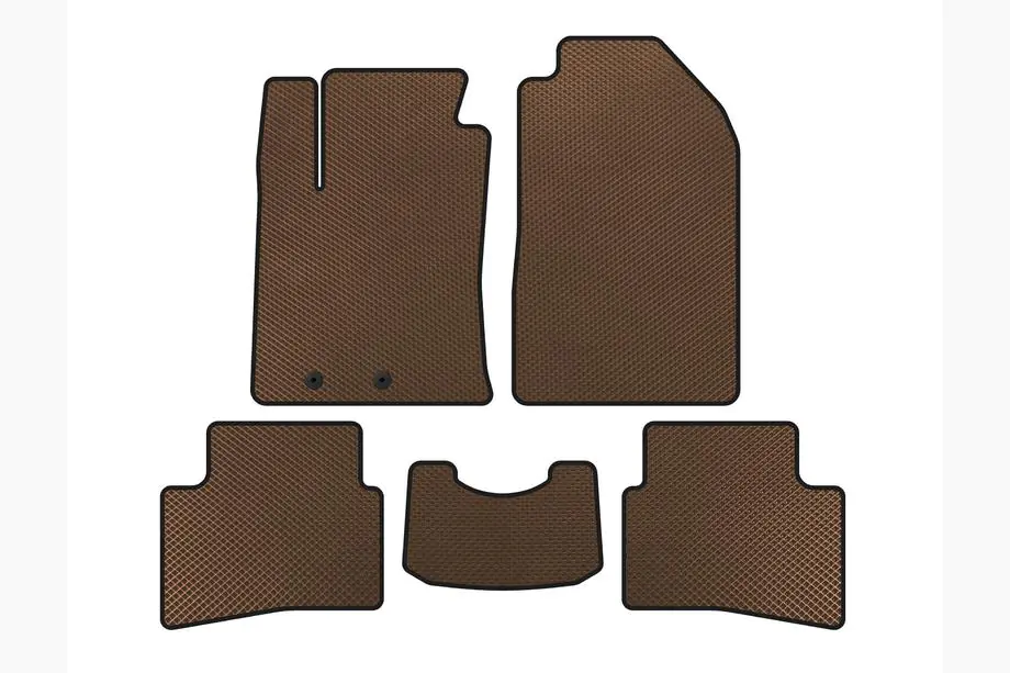 Kia Stonic 2017- EVA Floor Mats (2017-2019, Brown) Image