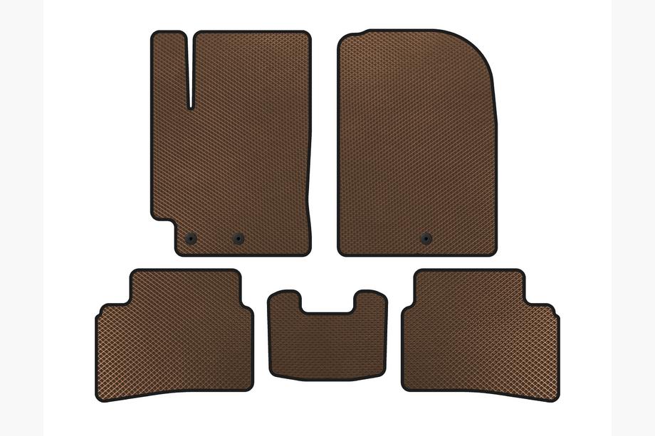 Kia Stonic 2017- EVA Floor Mats (2019+, Brown) Image