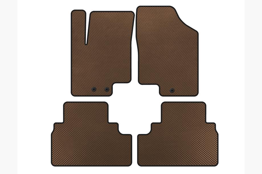 Kia Venga 2010-2019 EVA Floor Mats (Brown) Image