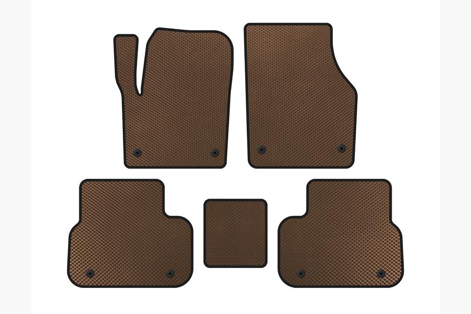 Land Rover Discovery Sport 2014- EVA Floor Mats (2014-2019, 2 Rows, Brown) Image
