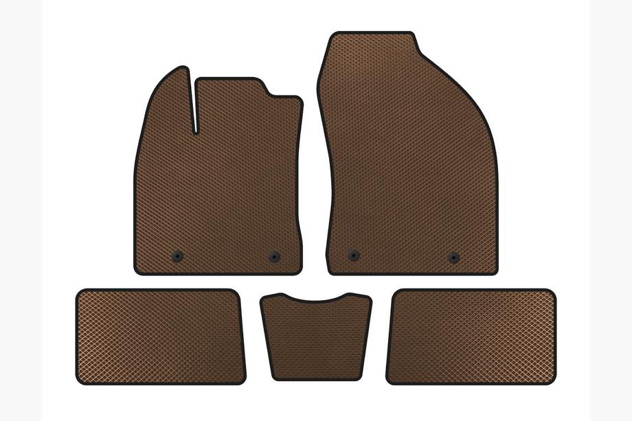Lexus CT200H 2011-2022 EVA Floor Mats (HB, Hybrid, Brown) Image