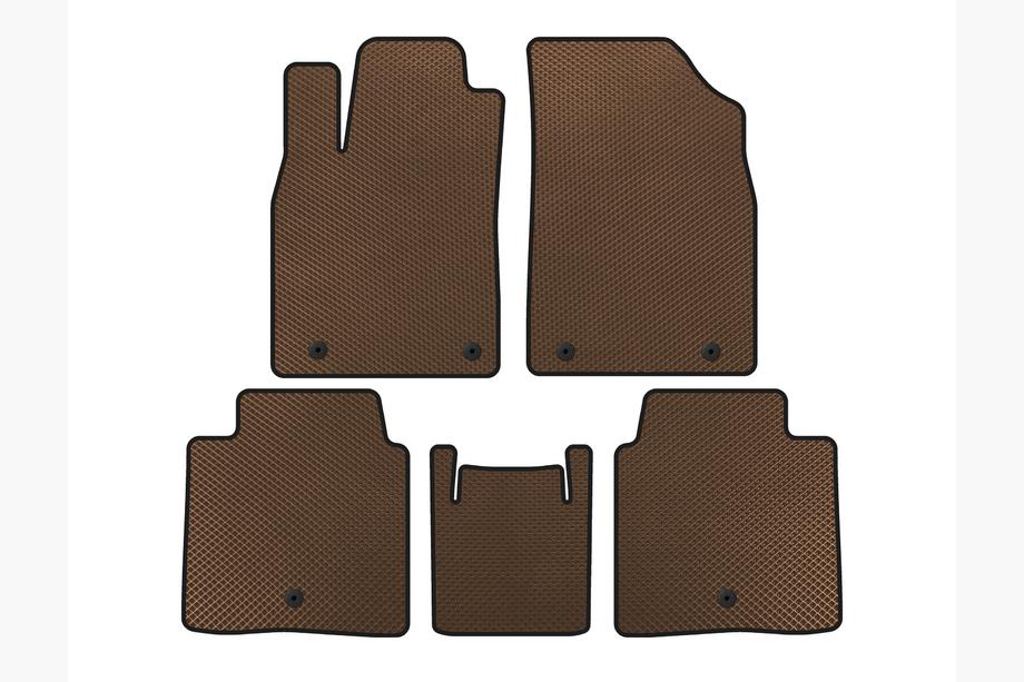 Lexus ES 2012-2018 EVA Floor Mats (SD, Hybrid, Brown) Image