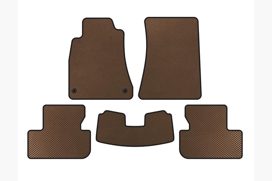 Lexus IS 2005-2013 EVA Floor Mats (SD, 2WD, Brown) Image
